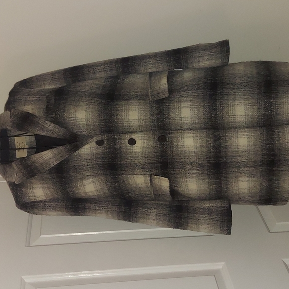 Zara gray Alpaca wool midi length coat - Picture 3 of 7